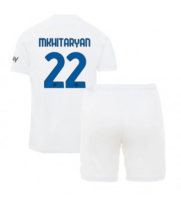 Inter Milan Henrikh Mkhitaryan #22 Koszulka Wyjazdowych Dziecięca 2023-24 Krótki Rękaw (+ Krótkie spodenki)